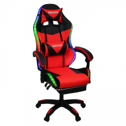 Кресло 1209 КИНГКУЕЕН, цвет черный/красный с подсветкой, 1209-блаcк-ред-масс-лед / KINGQUEEN, 1209-black-red-mass-led