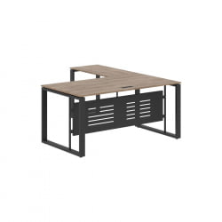 Стол с боковой приставкой ЕНИО ЕCТ 1619М Кария Пальмира/Антрацит / ENIO ECT 1619M