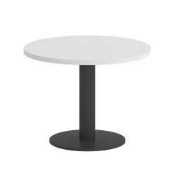Стол журнальный круглый ХОМЕ ОФФИCЕ ВР.СП-5-60.1Г Белый Бриллиант/Антрацит металл / HOME OFFICE VR.SP-5-60.1G
