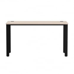Стол прямой на металлокаркасе, опоры 90 гр Еверпроф ЕВО 254С007 Дуб Соната Черный / Everprof EVO 254S007