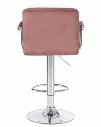 Стул барный ДОБРИН КРУГЕР АРМ Пудрово-розовый велюр МДЖ9-32 / DOBRIN KRUGER ARM MJ9-32