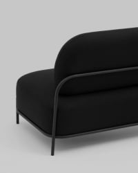 Диван Стоун рогожка черный