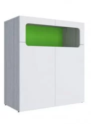 Тумбочка для детской Палермо Юниор 06 Белый глянец Ясень шимо светлый Зеленый