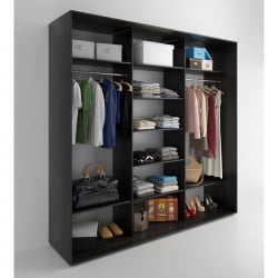 Шкаф-купе 3-х дверный Акцент-Вера ДС 2400х600 Венге