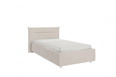 Кровать 0.9 Альба с основанием ЗО.КМ0.9-01 крем (велюр) / ZO.KM0.9-01