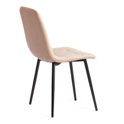 Мягкий стул CХИЛЛЙ МАКС Велюр/металл , 45 х 54 х 90 см , бежевый/черный / CHILLY MAX