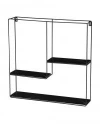 Полка Скуаре черная Черный мрамор / Square