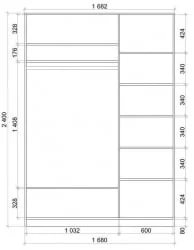 Шкаф-купе Хит-24-17-77 Лондон Ясень шимо светлый