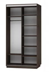 Шкаф-купе с фотопечатью Экспресс Дуо 1200х2200х Париж/Венге / 1200х2200h