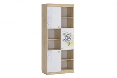 Стеллаж Форсаж МКФ-03 Дуб сонома/белый / MKF-03