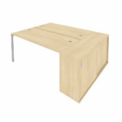 Рабочая станция с опорным шкафом-купе Метал Сйстем Б.РС-СШК-1.4 Акация/Серый / Metal System