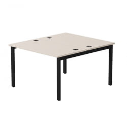 Бенч-система на 2 места на металлокаркасе, опоры 90 гр Еверпроф ЕВО 254С018 Кашемир Черный / Everprof EVO 254S018