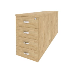 Тумба двойная приставная / опорная ОНИКС О.ТПО-2.8 Тиквуд Светлый / ONIX O.TPO-2.8