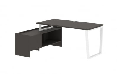 Стол с тумбой ЕДИС ЕВCТ 17814 Мокко Белый / EDIS EVCT