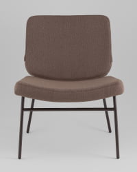 Кресло Эбигейл велюр коричневый, каркас серо-коричневый