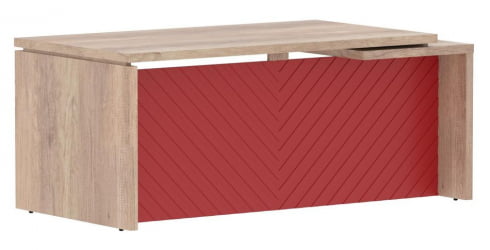 Стол руководителя левый Торр ЛУКС ТЛCТ 189 Л Дуб Каньон Красный / Torr LUX TLCT L
