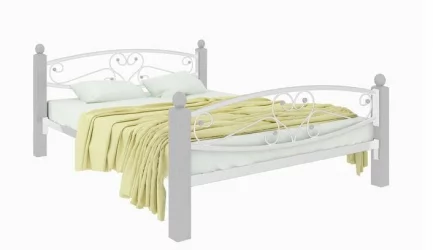 Кровать Каролина Лукс плус 1800х1900 Белая / Lux plus