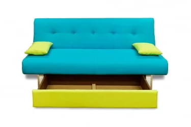 Диван МАНГО 4 (2 категория) Бирюзовый/Салат / MANGO