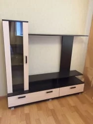 Современная стенка в гостиную Соло 6 Венге Дуб молочный