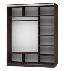 Шкаф-купе трехдверный Экспресс Трио Элемент 1800х2400х Дуб венге / 1800х2400h