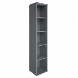 Стеллаж высокий угловой Рива А.СУ-1 Клен/Металлик / Riva