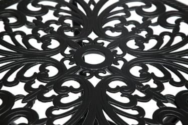 Комплект Сеcрет Де Маисон Романсе (стол +2 стула) алюминиевый сплав, Д60/Х67, 53х41х89см, черный / Secret De Maison Romance D60/H67,