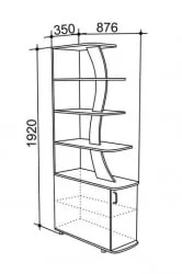 Стеллаж Стойка 5 Венге