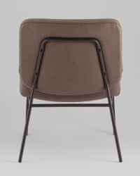 Кресло Эбигейл велюр коричневый, каркас серо-коричневый