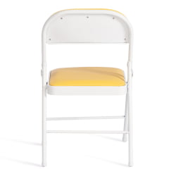 Складной стул ФОЛДЕР (мод. 3022Г) каркас: металл, сиденье/спинка: экокожа, 46.5 х 47.5 х 79 см, йеллов (желтый) / вхите (белый) / FOLDER (mod. 3022G) yellow white