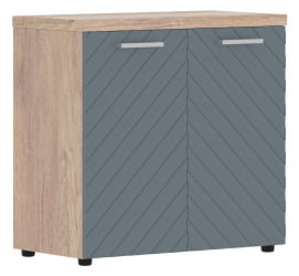 Шкаф с глухими малыми дверьми и топом Торр ЛУКС ТЛЛC 85.1 Дуб Каньон Серо-голубой / Torr LUX TLLC