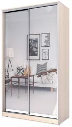 Двустворчатый гардеробный шкаф Хит-23-12-55 Дуб млечный