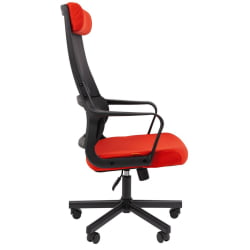 Кресло руководителя Чаирман 590 ткань/сетка Красный / Chairman