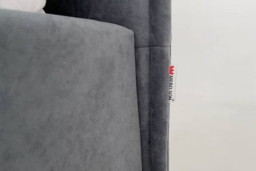 Односпальная кровать с подъемным механизмом Бест (Софа) КМ.С-15 графит (велюр) / КМ.S-15