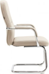Кресло для посетителей Еверпроф Веста CФ Экокожа Бежевый / Everprof Vesta CF