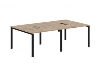 Бенч-система 4-местная ЕДИС ЕУВСТ 2313 Дуб Денвер светлый Черный / EDIS EUWST