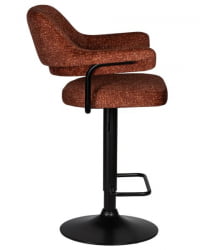 Стул барный ДОБРИН CХАРЛЙ БЛАCК (терракотовый твид (ЛЕО56)) 2 шт / DOBRIN CHARLY BLACK (LEO56))