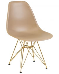 Стул обеденный ДОБРИН ДСР (ножки золотые, цвет бежевый (ГР-03)) 4 шт / DOBRIN DSR (GR-03))