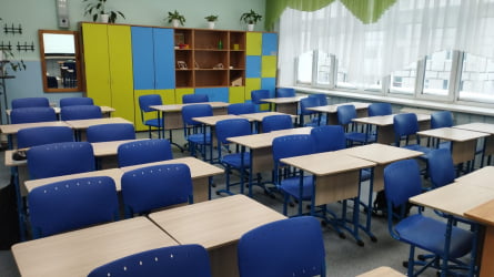 Стол ученический 1-местный регулируемый (рост 3-5) 600х500 мм ЛДСП Ясень шимо светлый/Металл Серый