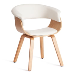 Стул ВИМТА (мод.8021) дерево / экокожа, 69х56х77 см, натуральный/белый / VIMTA (mod.8021)