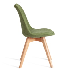 Стул ТУЛИП СОФТ (мод. 053В) дерево/пластик/ткань, 49,5 кс 54,5 кс 84 см, Зеленый (Греен) ЛЙ1701-7 / TULIP SOFT (mod. 053V) x x (Green) LY1701-7