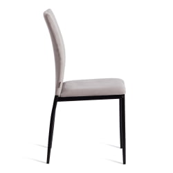 Стул CАПРИ (мод. БC565-ДC) металл, флок, 43 х 53 х 92 см, Лигхт грей (светло-серый) ХЛР14 / черный / CAPRI (mod. BC565-DC) Light grey HLR14