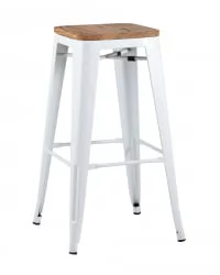 Стул барный ТОЛИКС ВООД Белый глянцевый / TOLIX WOOD