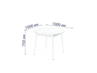 Овальный стол из стекла Орфей 41 Белый шпон