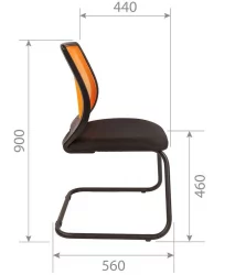 Кресло для посетителей CХАИРМАН 699 В (В) Оранжевый / CHAIRMAN (V)