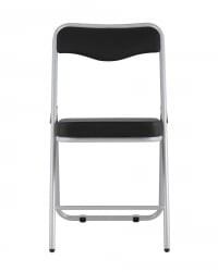 Складной стул Джонни силвер экокожа Черный / silver