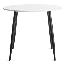 Круглый стол УРАНУС ЛДСП/металл, 90кс90кс77 см, Белый/Черный / URANUS 90x90x77