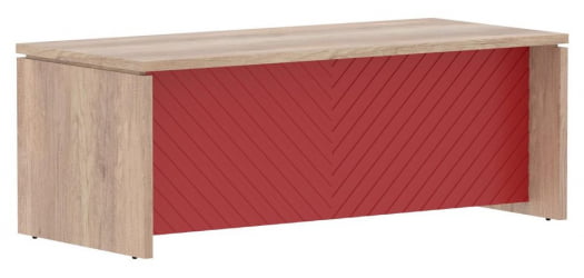 Стол руководителя Торр ЛУКС ТЛСТ 209Х Дуб Каньон Красный / Torr LUX TLST 209H