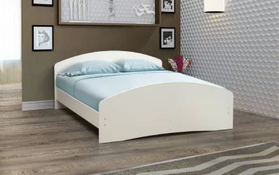 Кровать двуспальная на уголках №2 1400*1900 Ясень Шимо темный