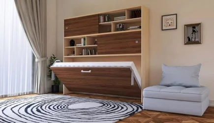 Кровать-трансформер Смарт 3 с полками Венге