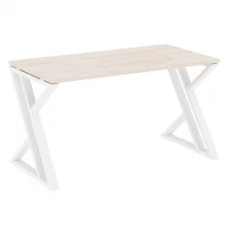 Стол рабочий ЛОФТ ВР.Л-СРЗ-3.7 Металл белый Денвер светлый / LOFT VR.L-SRZ-3.7